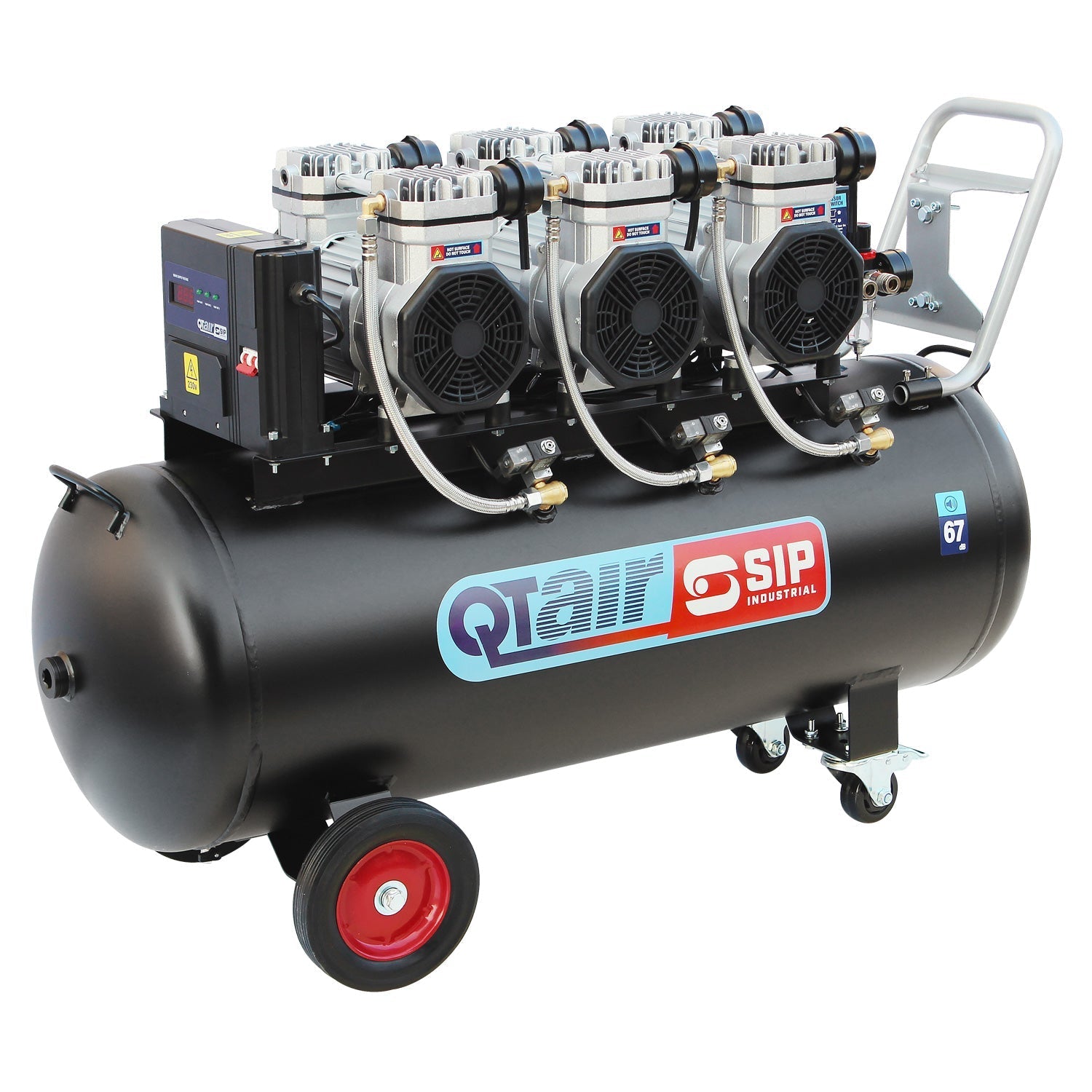 Large workshop air compressor for garage and pneumatic tool use