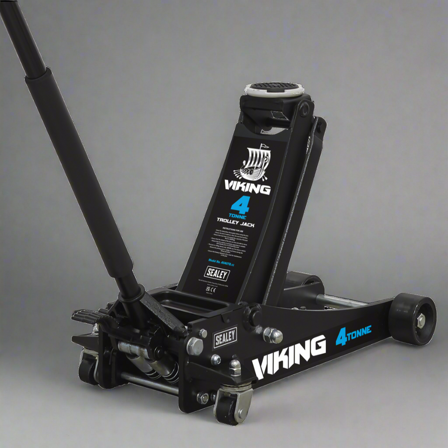 Professional low-entry workshop trolley jack for vehicle lifting