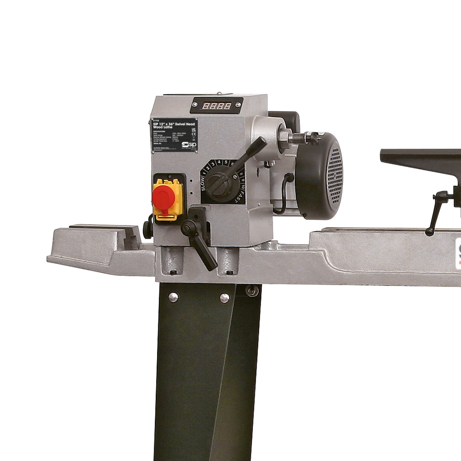 SIP 12" x 36" Swivel Head Wood Lathe (Factory Refurbished REBOX)