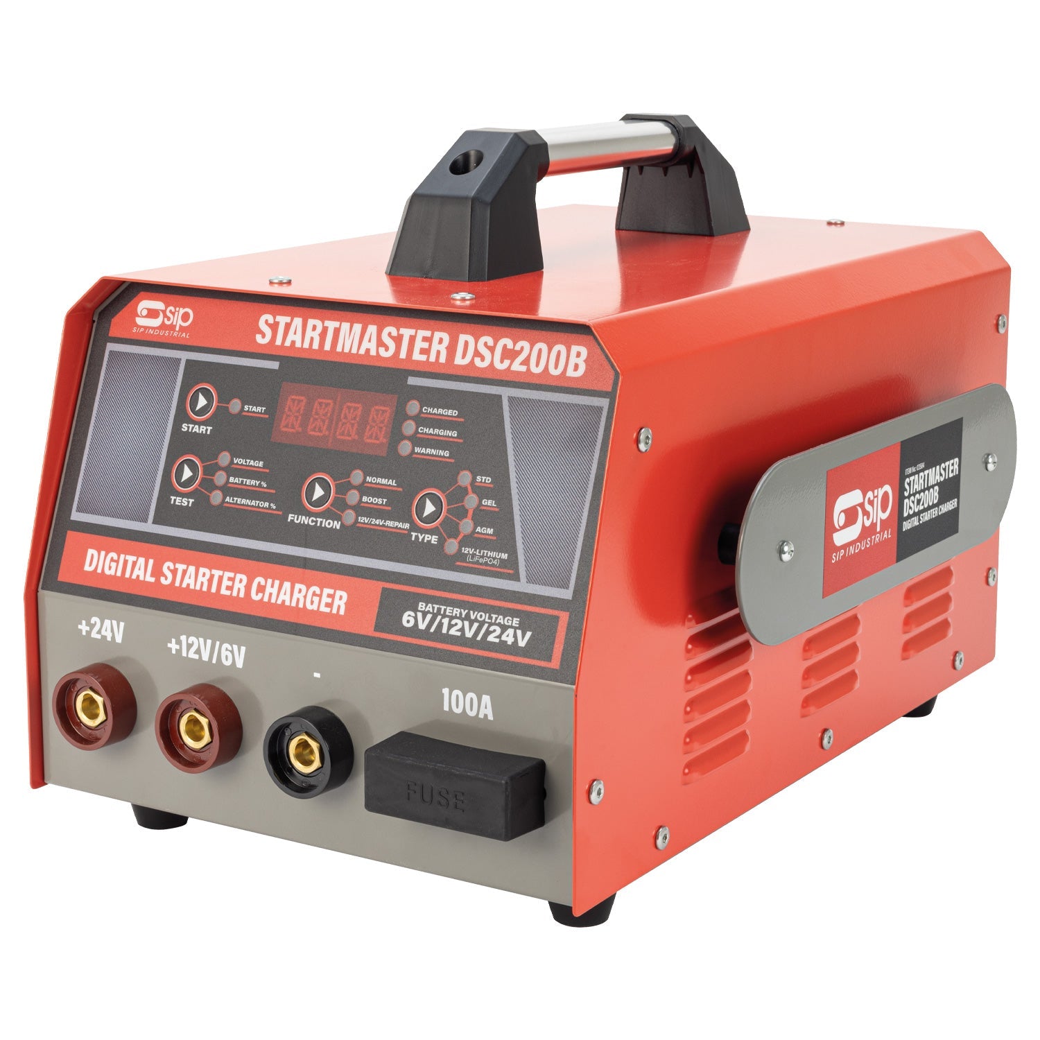 SIP 6/12/24V STARTMASTER DSC200B Digital Starter/Charger, 200/25A (03584) (Factory Refurbished XSHOW)