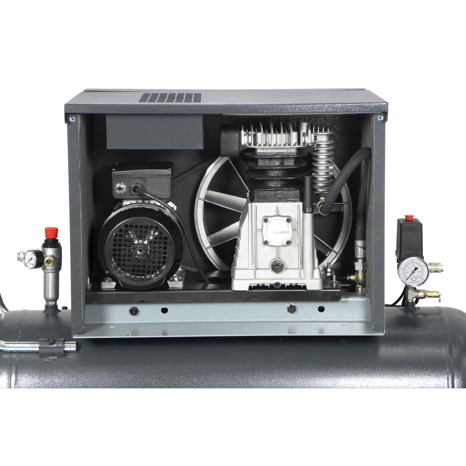 SIP SILENCED PB3800/3M/200 200L Silenced Piston Air Compressor, 3hp (05202) (Factory Refurbished XSHOW)