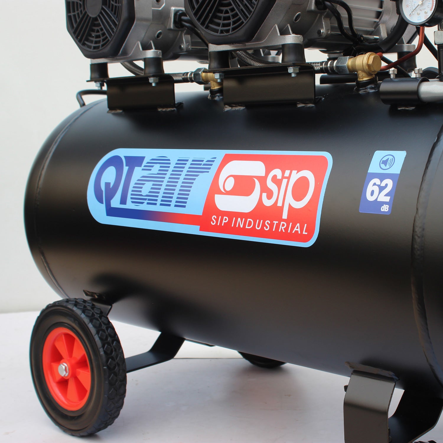 SIP QT AIR DD 100L Ultra Low Noise Oil-Free Direct Drive Air Compressor, 3hp (05494) (Factory Refurbished XSHOW)