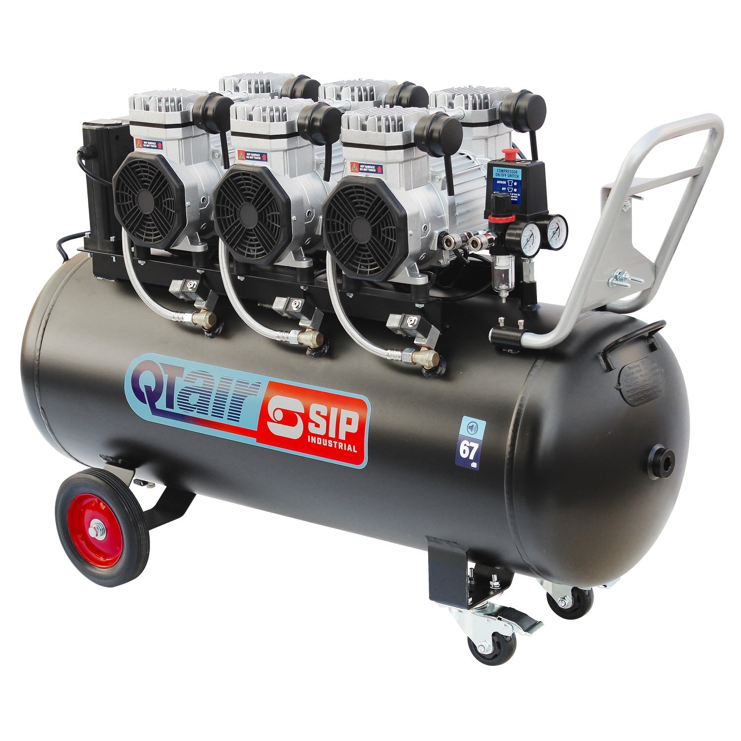 SIP QT AIR DD 150L Ultra Low Noise Oil-Free Direct Drive Air Compressor, 4.5hp (05497) (Factory Refurbished XSHOW)