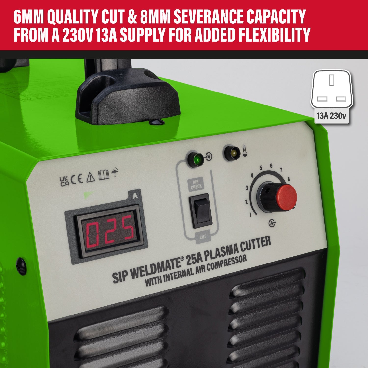 SIP WELDMATE® 25A Inverter Plasma Cutter with Internal Compressor (Factory Refurbished XSHOW)
