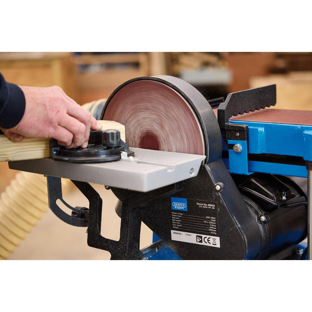 Draper Expert Belt & Disc Sander with Tool Stand, 150mm, 750W (98423)