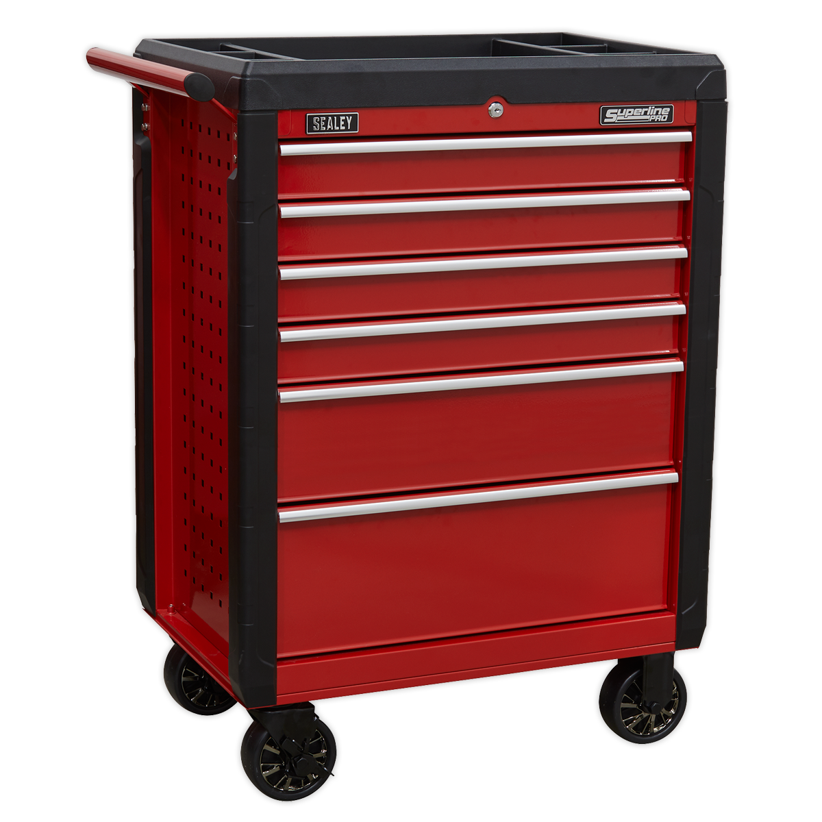 Superline PRO® Rollcab, 6 Drawer, Red (AP3406) (Factory Refurbished B)
