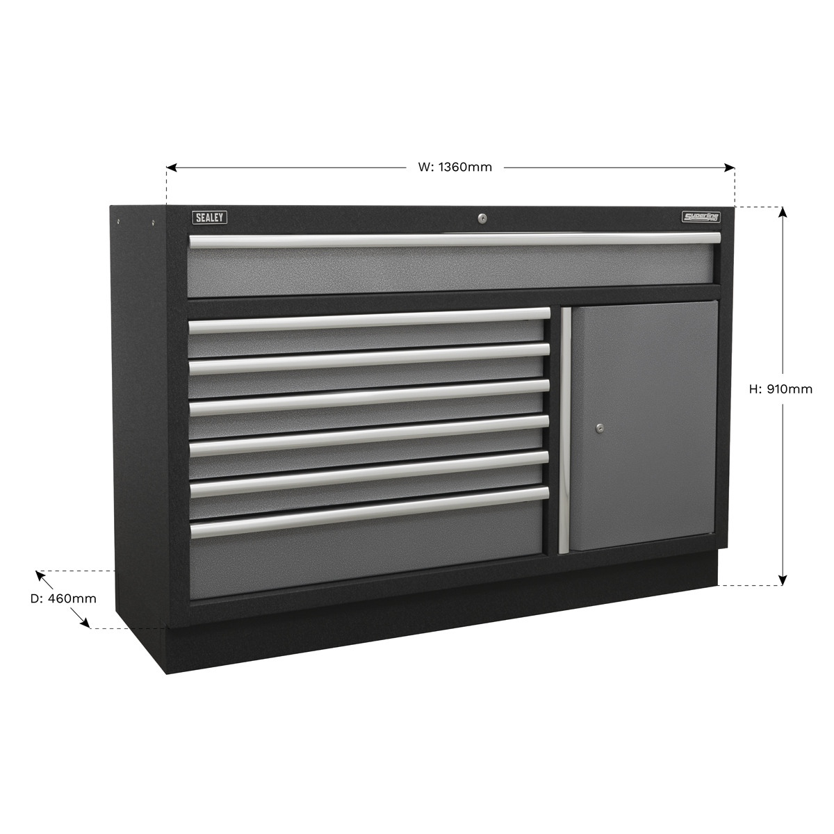 Superline PRO® Modular Floor Cabinet 1360mm, 7 Drawer (APMS64) (Factory Refurbished C)
