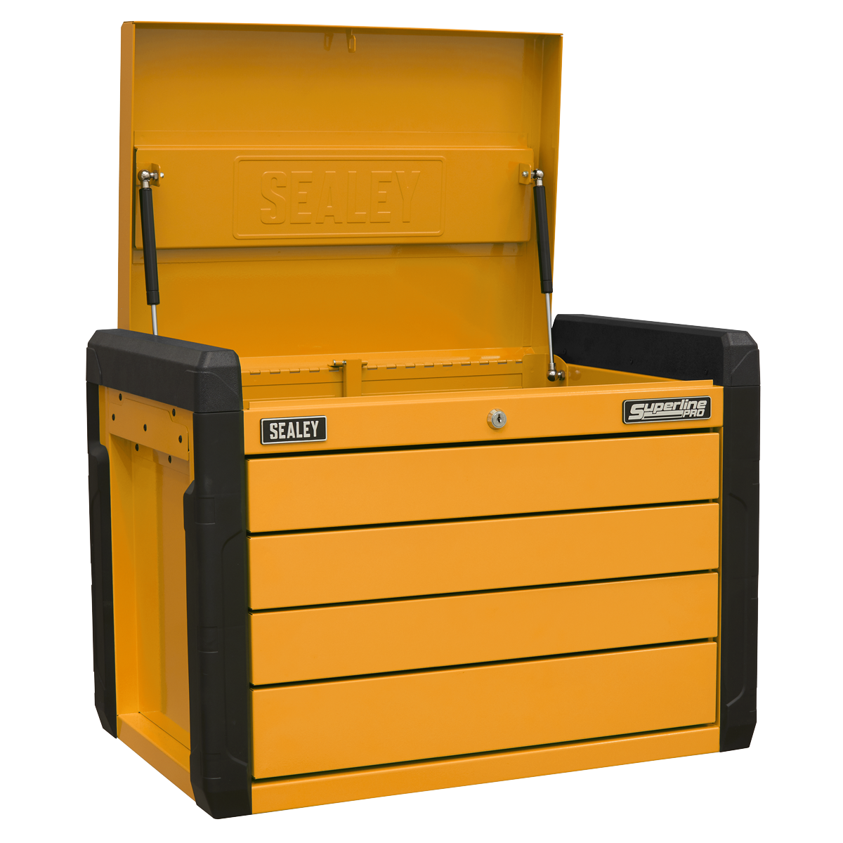 Superline PRO® Push-to-Open Topchest, 4 Drawer, Orange (APPD4O) (Factory Refurbished B)