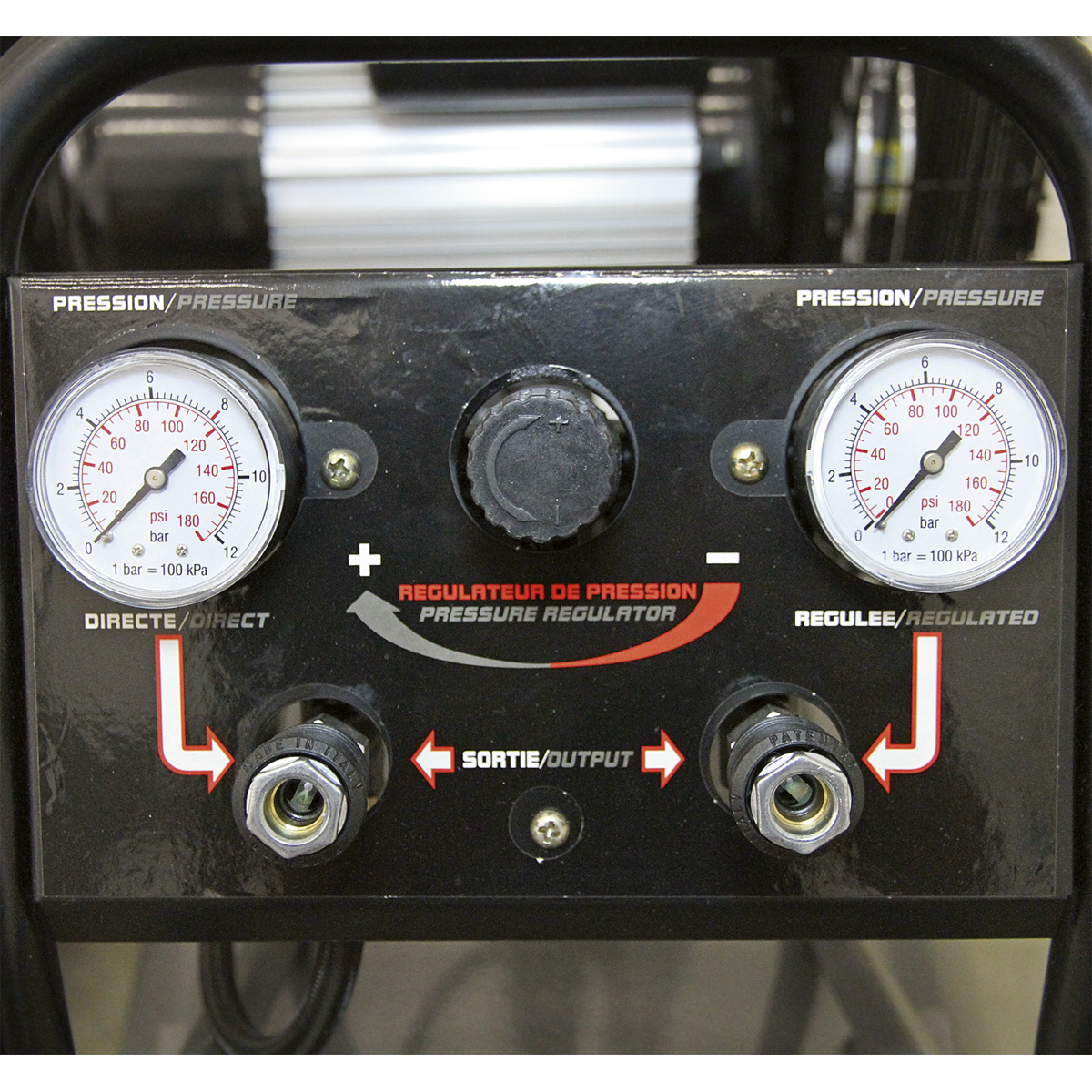 Premier 100L Belt Drive Air Compressor with Front Panel, 3hp (SAC3103B) (Factory Refurbished B)