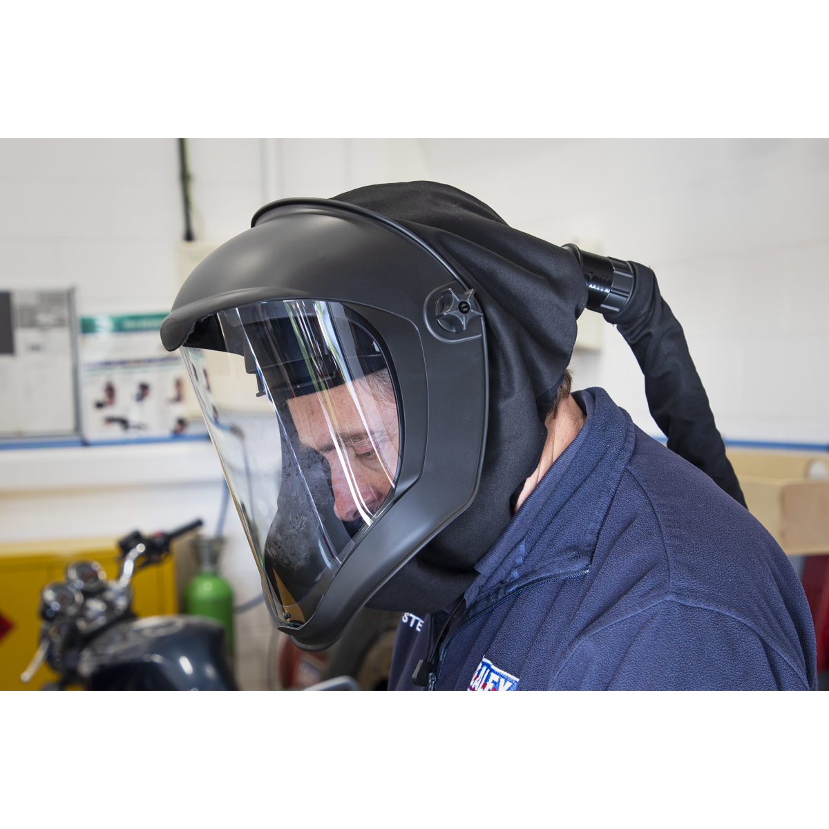Worksafe® Deluxe Face Shield with Powered Air Purifying Respirator (PAPR) (SSP80PAPR) (Factory Refurbished A)