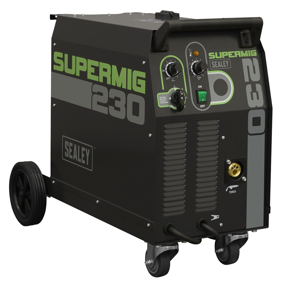 Professional Gas/Gasless MIG Welder with Euro Torch, 230A (SUPERMIG230) (Factory Refurbished B)