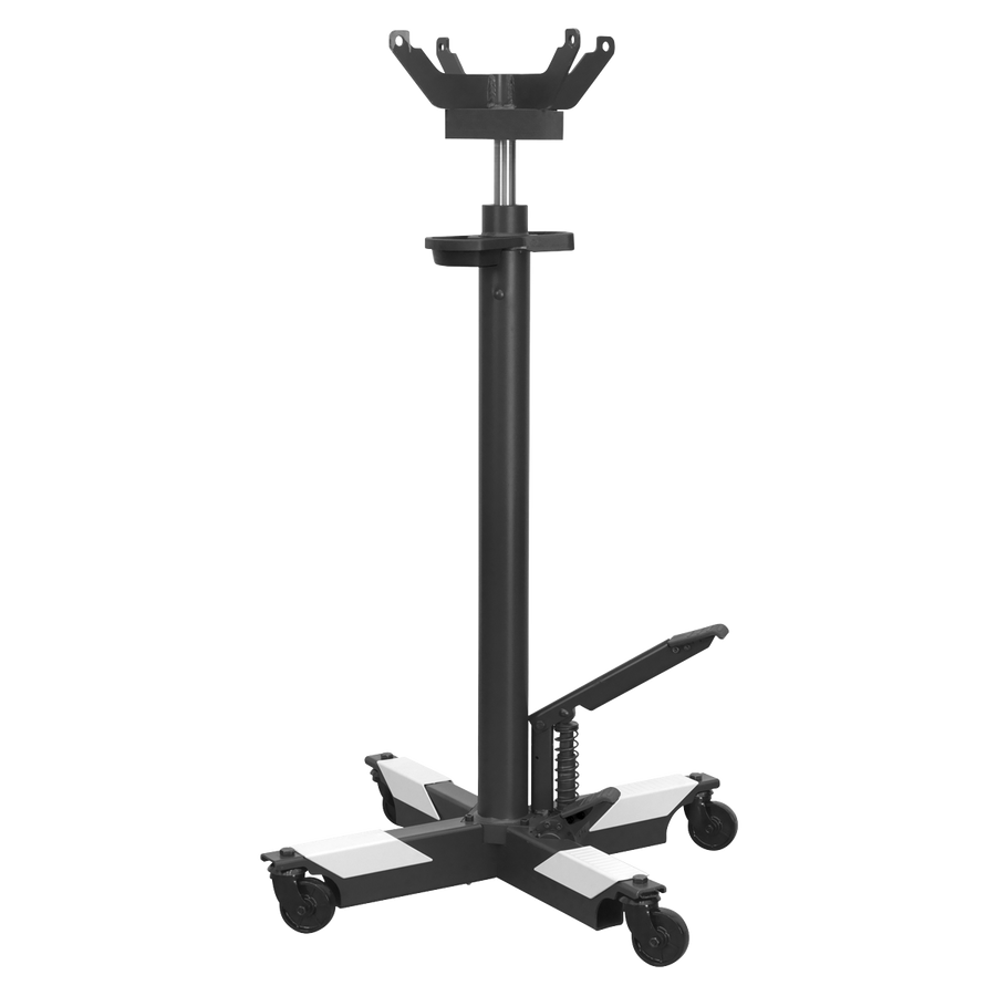Professional vertical transmission jack for automotive workshop use
