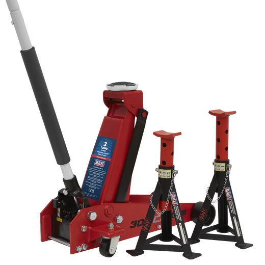 Professional vehicle trolley jack and axle stands