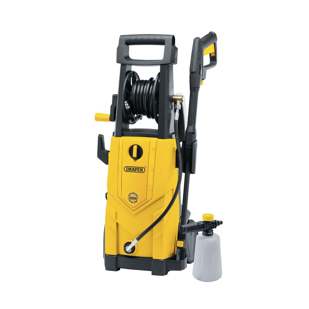 Draper Pressure Washer with Total Stop, 165bar, 2200W, Yellow (03096)