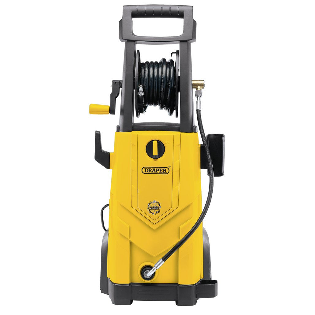 Draper Pressure Washer with Total Stop, 165bar, 2200W, Yellow (03096)