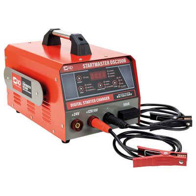 SIP 6/12/24V STARTMASTER DSC200B Digital Starter/Charger, 200/25A (03584) (Factory Refurbished XSHOW)