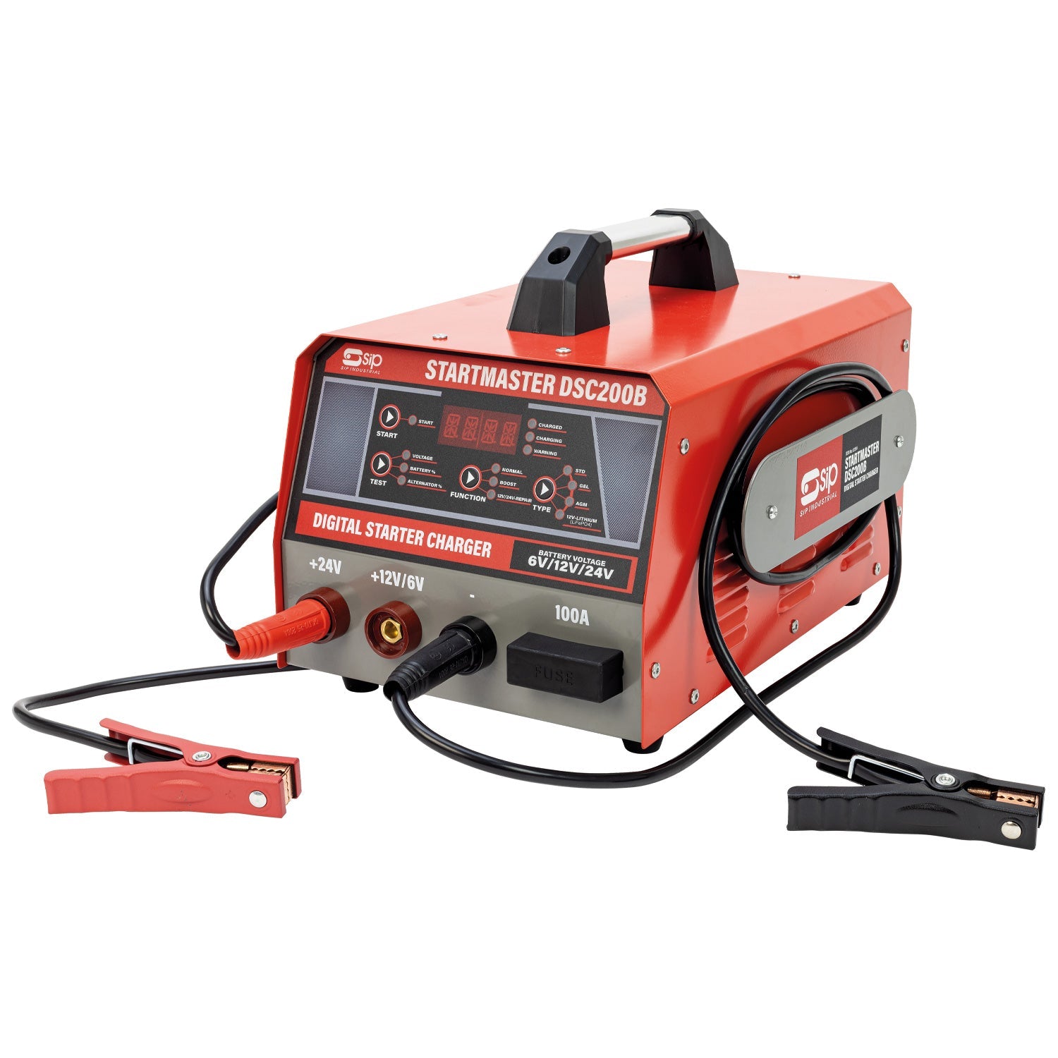 SIP 6/12/24V STARTMASTER DSC200B Digital Starter/Charger, 200/25A (03584) (Factory Refurbished XSHOW)