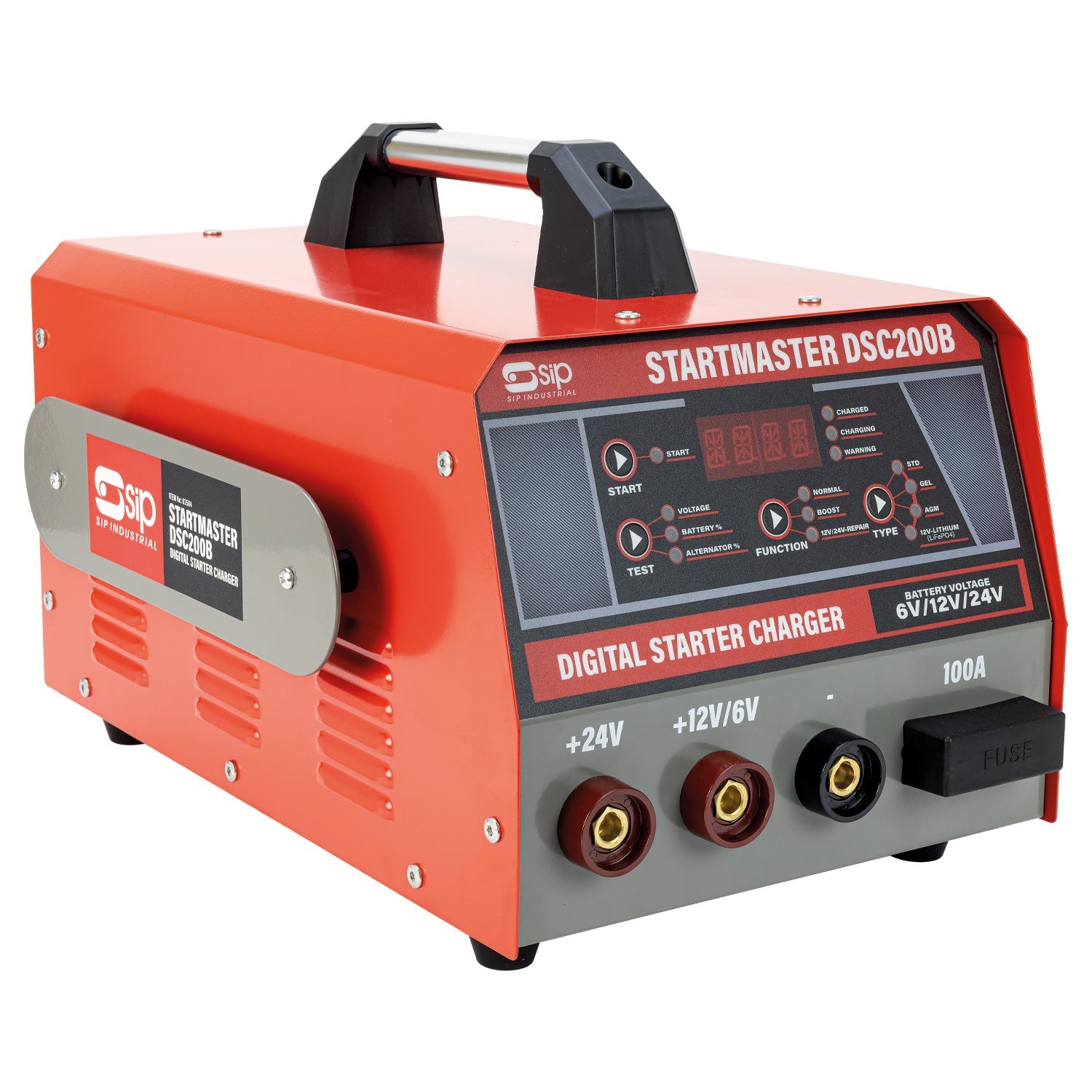 SIP 6/12/24V STARTMASTER DSC200B Digital Starter/Charger, 200/25A (03584) (Factory Refurbished XSHOW)