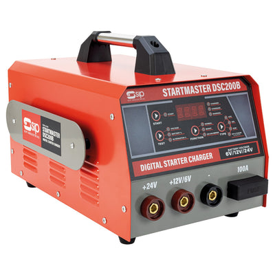 SIP 6/12/24V STARTMASTER DSC200B Digital Starter/Charger, 200/25A (03584) (Factory Refurbished XSHOW)