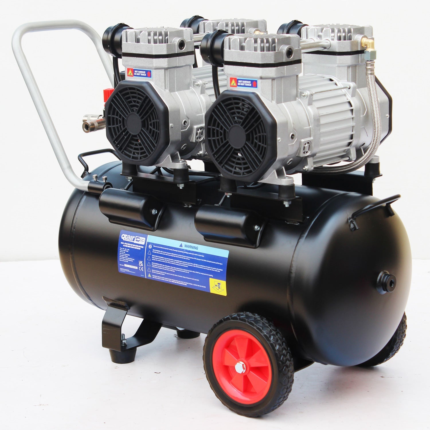 SIP QT AIR DD 50L Ultra Low Noise Oil-Free Direct Drive Air Compressor, 3hp (05493) (Factory Refurbished REBOX)