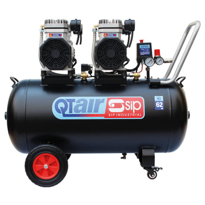 SIP QT AIR DD 100L Ultra Low Noise Oil-Free Direct Drive Air Compressor, 3hp (05494) (Factory Refurbished XSHOW)