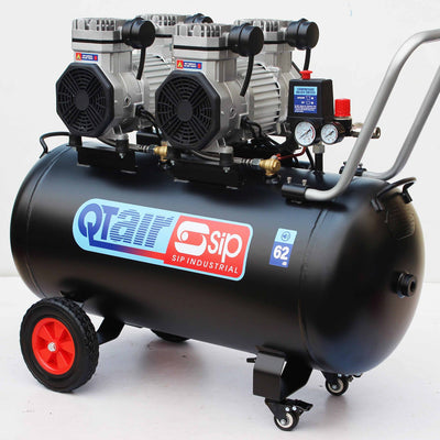 SIP QT AIR DD 100L Ultra Low Noise Oil-Free Direct Drive Air Compressor, 3hp (05494) (Factory Refurbished XSHOW)