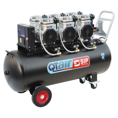 SIP QT AIR DD 150L Ultra Low Noise Oil-Free Direct Drive Air Compressor, 4.5hp (05497) (Factory Refurbished XSHOW)
