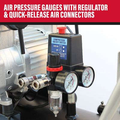 SIP QT AIR DD 150L Ultra Low Noise Oil-Free Direct Drive Air Compressor, 4.5hp (05497) (Factory Refurbished XSHOW)