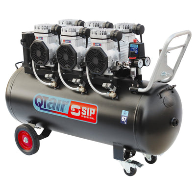 SIP QT AIR DD 150L Ultra Low Noise Oil-Free Direct Drive Air Compressor, 4.5hp (05497) (Factory Refurbished XSHOW)