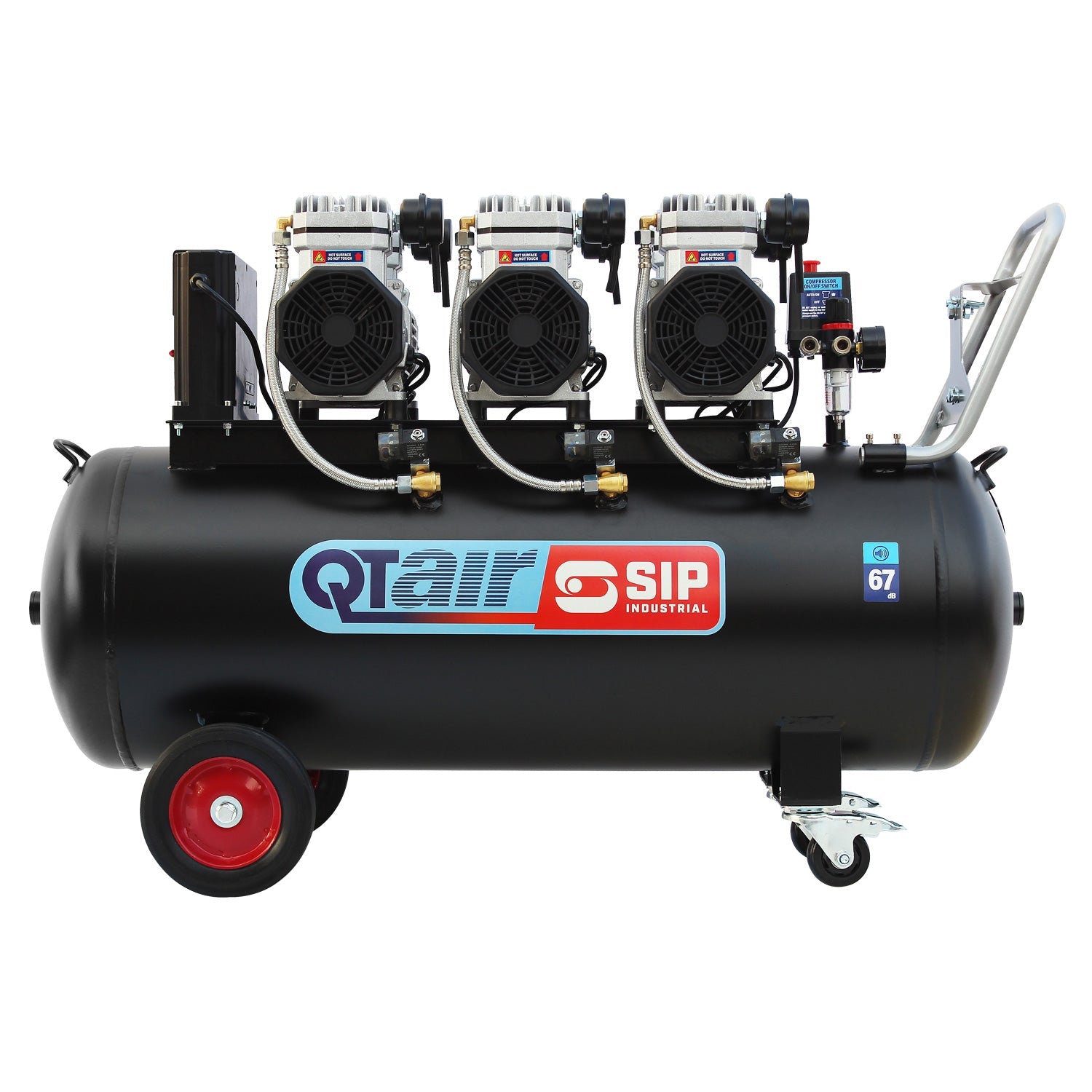 SIP QT AIR DD 150L Ultra Low Noise Oil-Free Direct Drive Air Compressor, 4.5hp (05497) (Factory Refurbished XSHOW)