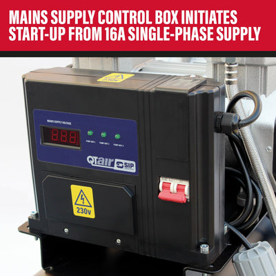 SIP QT AIR DD 200L Ultra Low Noise Oil-Free Direct Drive Air Compressor, 4.5hp (05498) (Factory Refurbished XSHOW)
