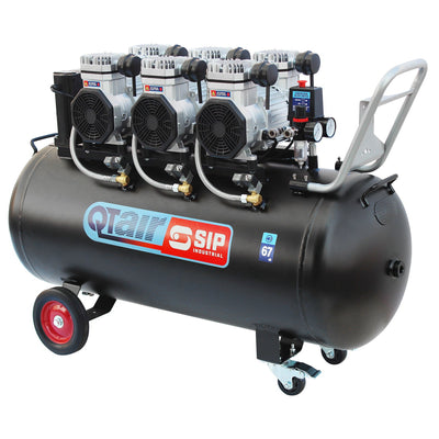 SIP QT AIR DD 200L Ultra Low Noise Oil-Free Direct Drive Air Compressor, 4.5hp (05498) (Factory Refurbished XSHOW)