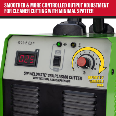 SIP WELDMATE® 25A Inverter Plasma Cutter with Internal Compressor (Factory Refurbished XSHOW)