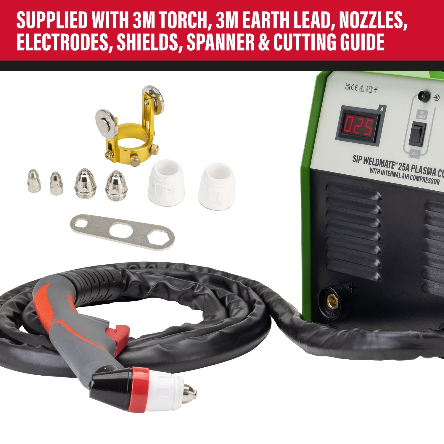 SIP WELDMATE® 25A Inverter Plasma Cutter with Internal Compressor (Factory Refurbished XSHOW)