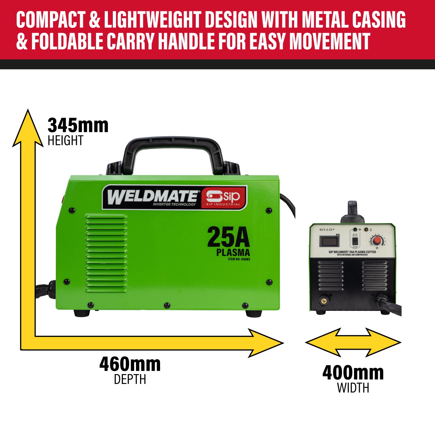 SIP WELDMATE® 25A Inverter Plasma Cutter with Internal Compressor (Factory Refurbished XSHOW)