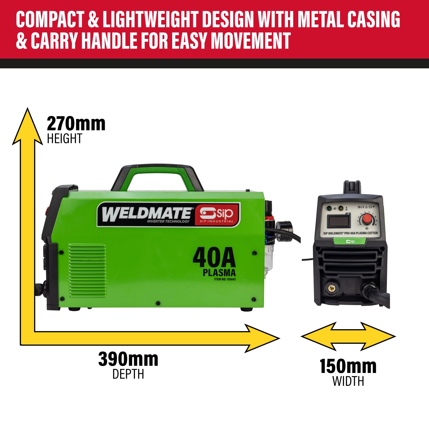 SIP WELDMATE® PRO 40A Inverter Plasma Cutter (Factory Refurbished XSHOW)