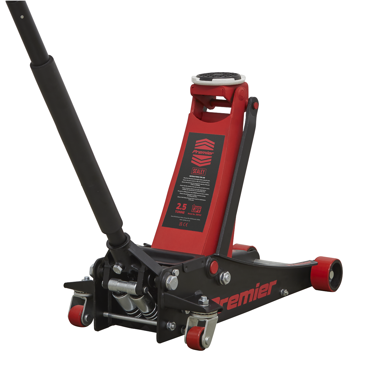 Premier Low Profile Trolley Jack with Rocket Lift, 2.5 Tonne (2501LE) (Factory Refurbished C)