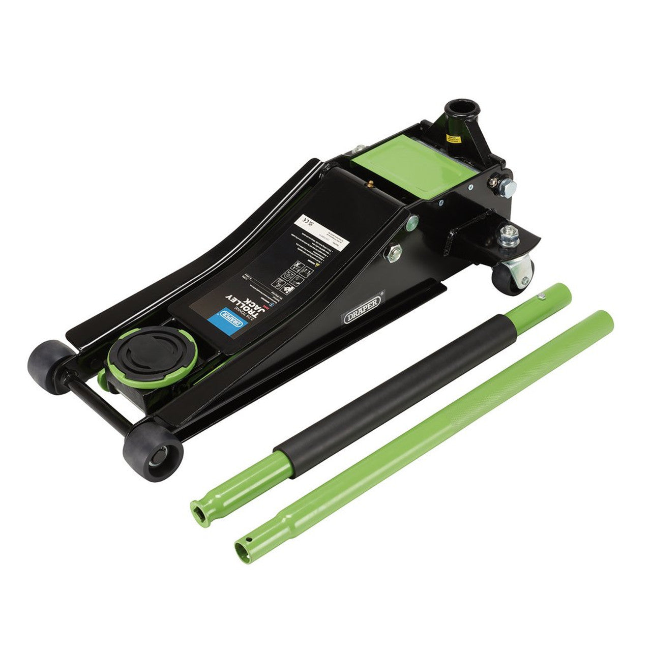 Draper Low Profile Trolley Jack with Quick Lift, 2.25 Tonne, Green (28466)