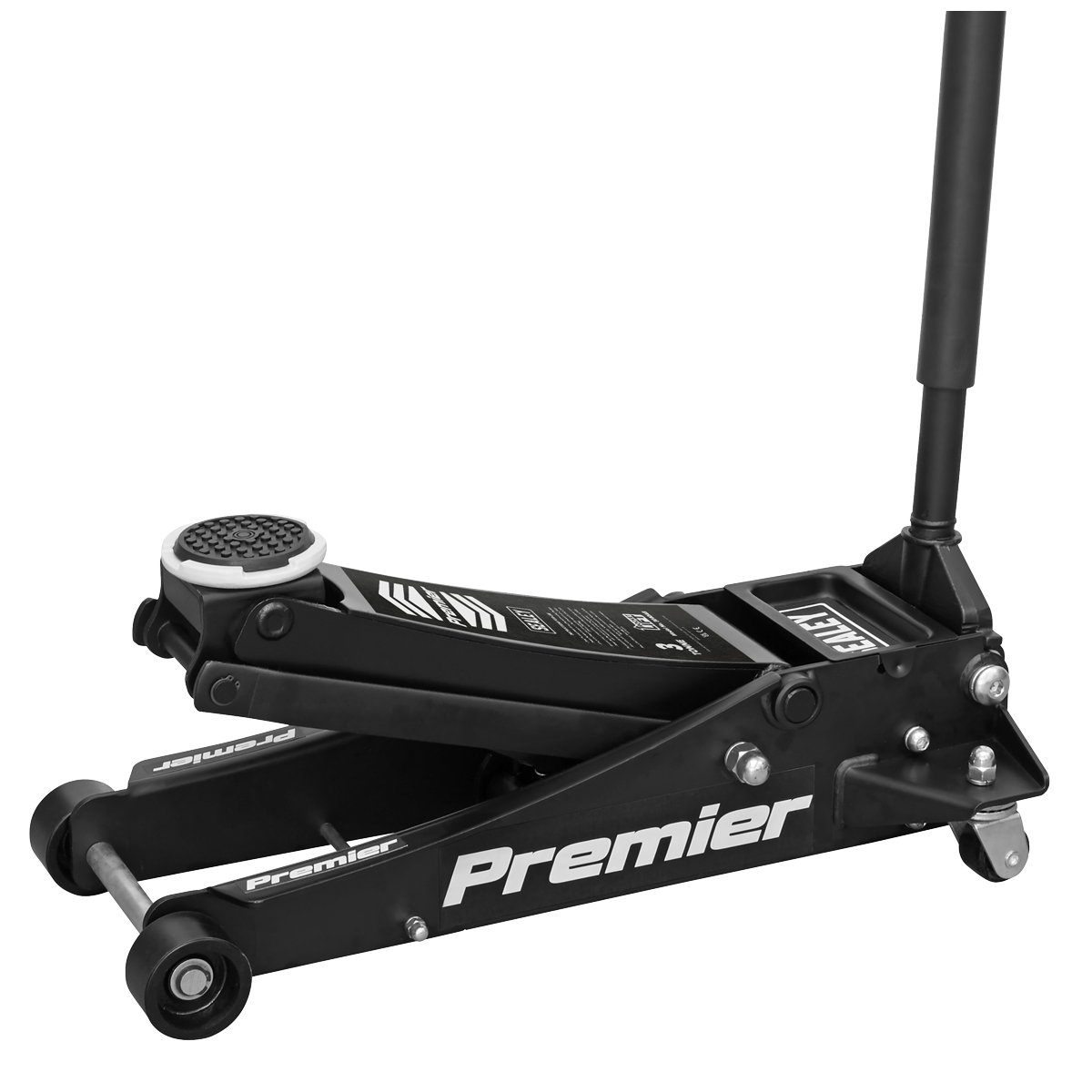 Premier Low Entry Trolley Jack with Rocket Lift, 3 Tonne, Black (3040AB) (Factory Refurbished C)