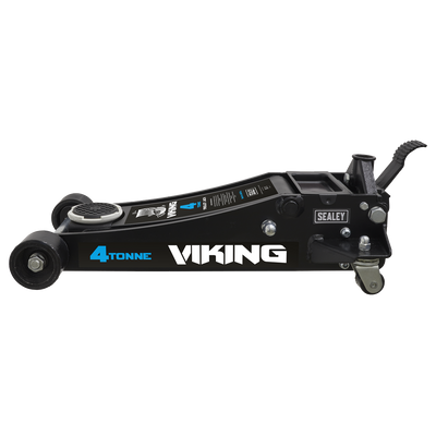 Viking Low Entry Trolley Jack with Rocket Lift, 4 Tonne, Black (4040TB) (Factory Refurbished B)