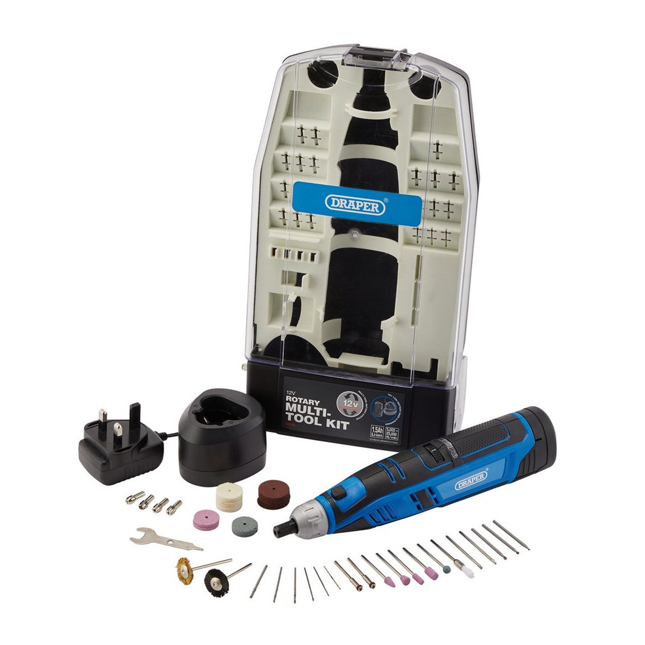 Draper 12V Rotary Multi-Tool Kit (50 Piece)