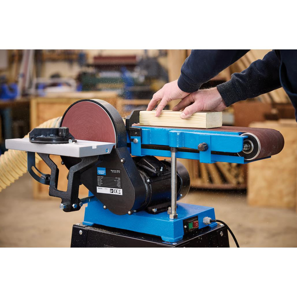 Draper Expert Belt & Disc Sander with Tool Stand, 150mm, 750W (98423)