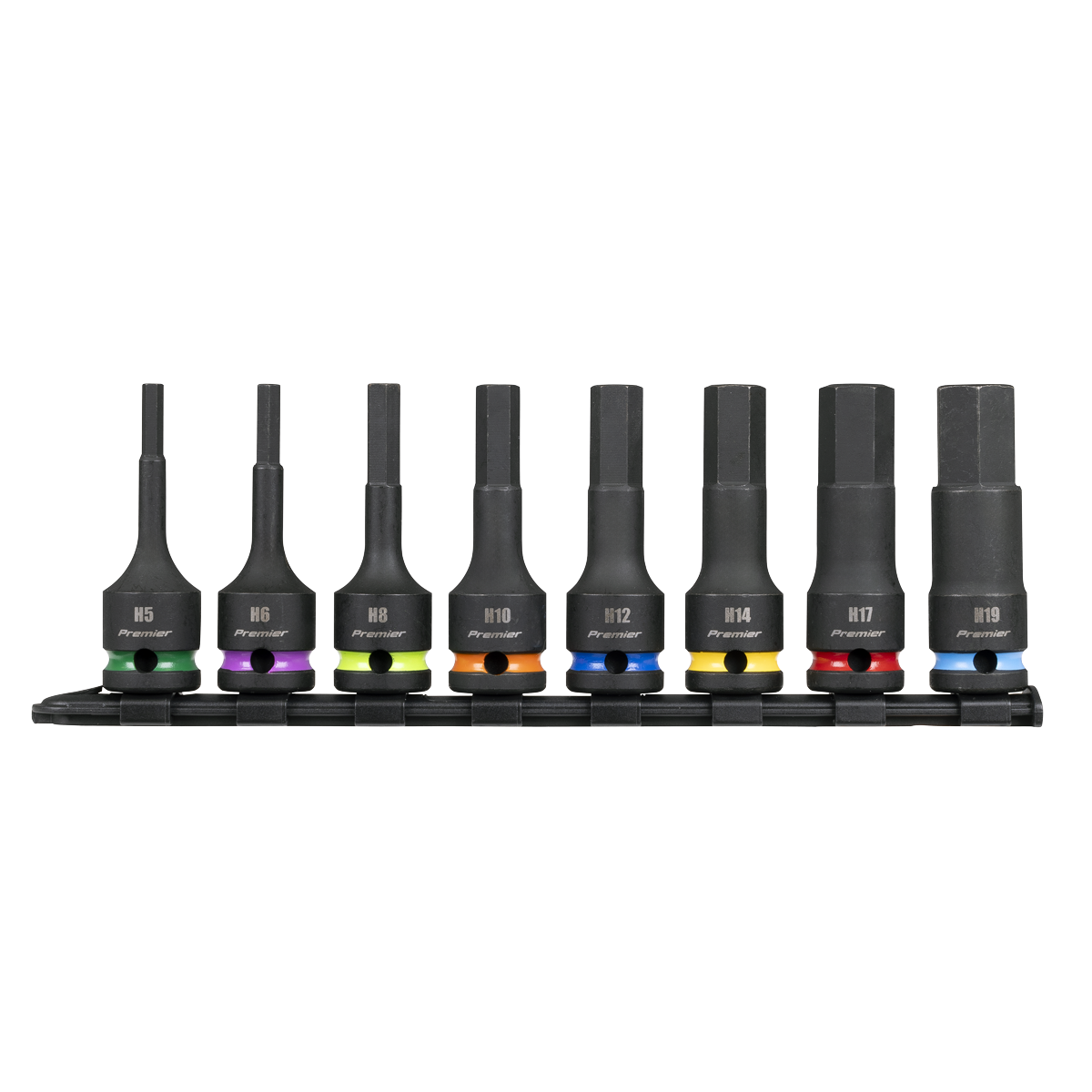 Premier Hex Impact Socket Bit Set 1/2"Sq Drive 8pc (Factory Refurbished A)