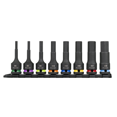 Premier Hex Impact Socket Bit Set 1/2"Sq Drive 8pc (Factory Refurbished A)