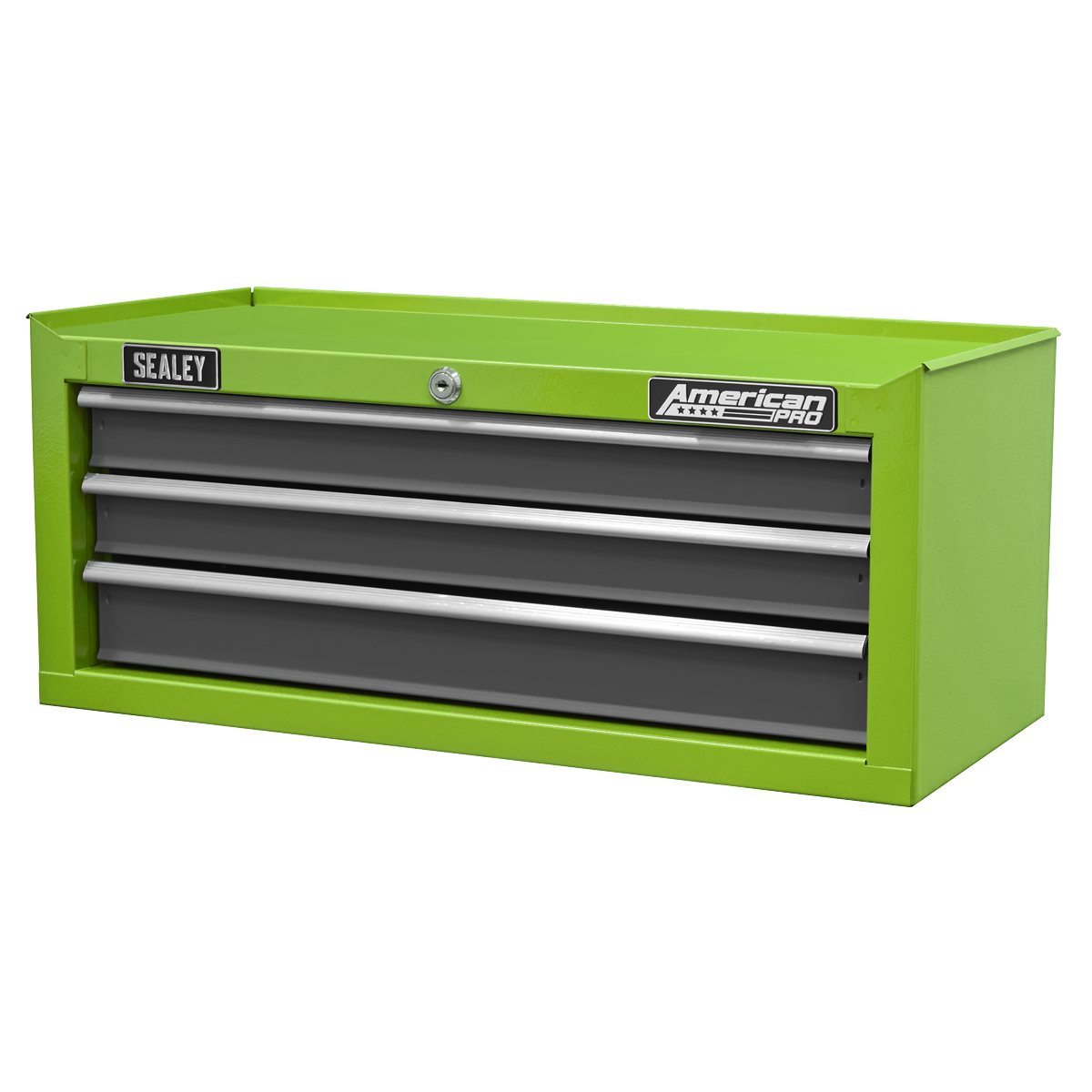 American PRO® Mid-Box Tool Chest, 3 Drawer, Green/Grey (AP22309BBHV) (Factory Refurbished A)