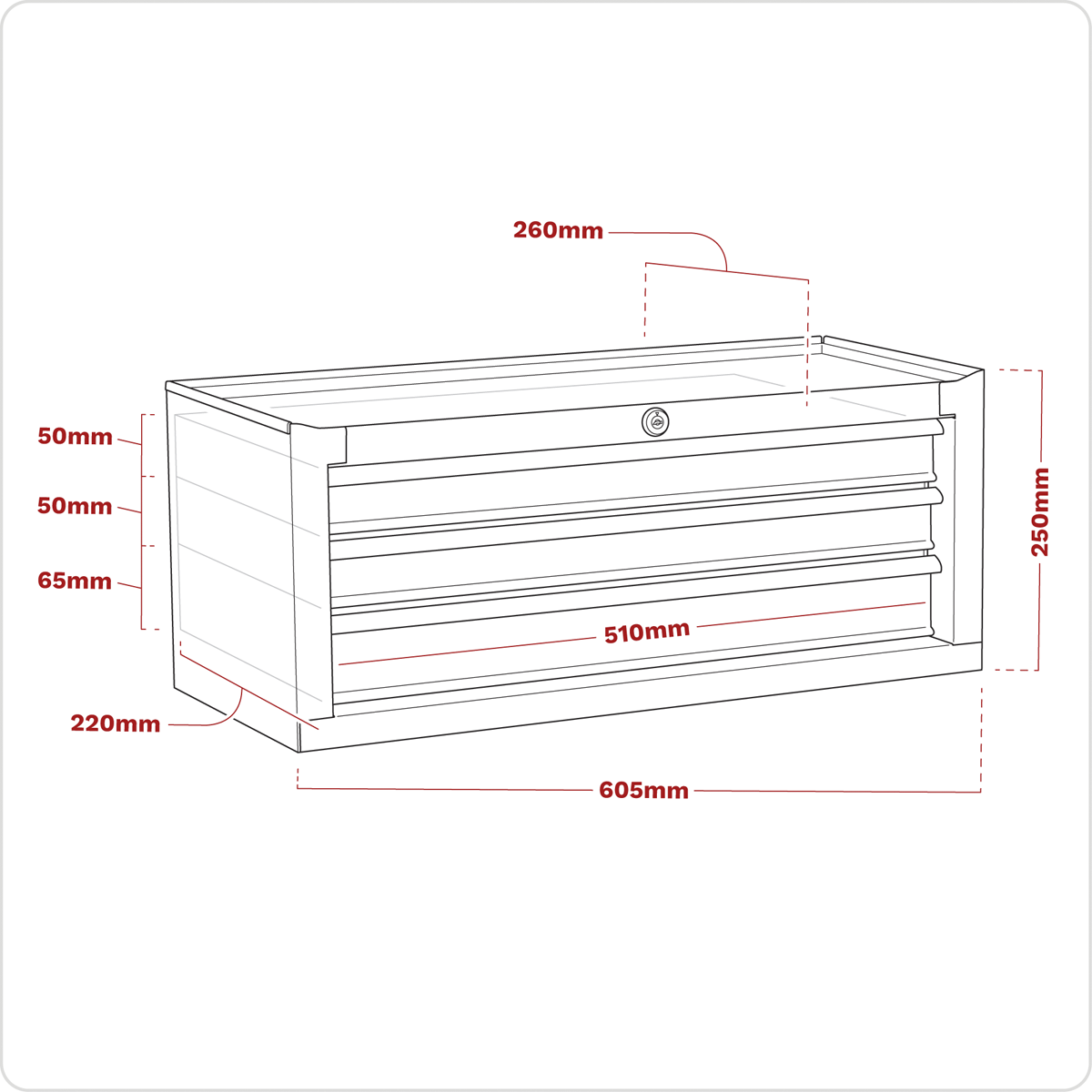 American PRO® Mid-Box Tool Chest, 3 Drawer, Green/Grey (AP22309BBHV) (Factory Refurbished A)