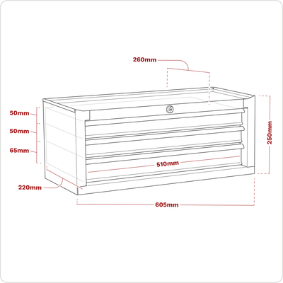 American PRO® Mid-Box Tool Chest, 3 Drawer, Green/Grey (AP22309BBHV) (Factory Refurbished A)