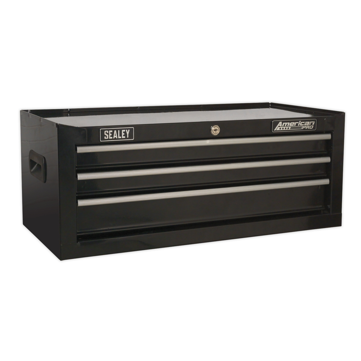 American PRO® Topchest, Mid-Box Chest & Rollcab Stack, 14 Drawer, Black (AP22BSTACK) (Factory Refurbished A)