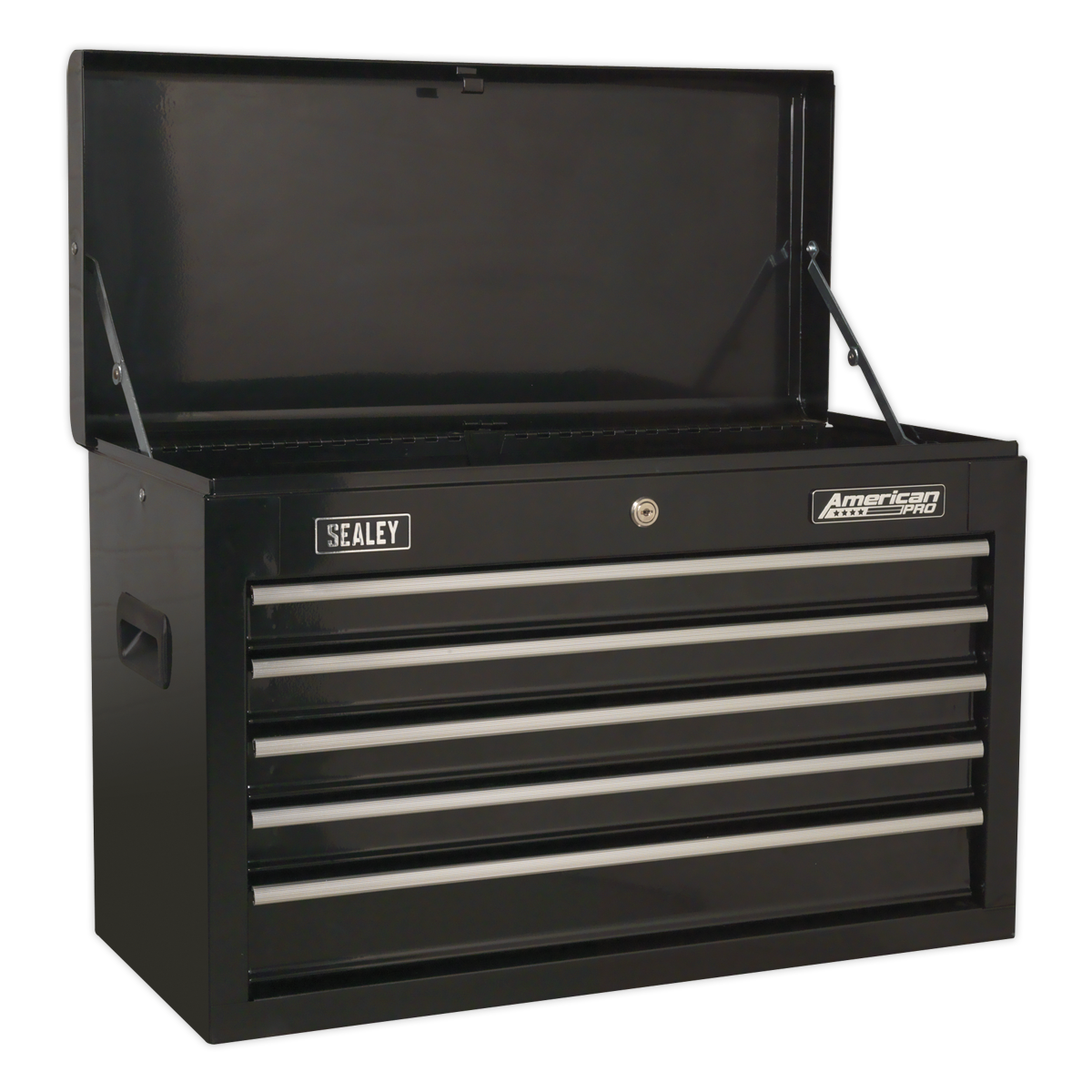 American PRO® Topchest, Mid-Box Chest & Rollcab Stack, 14 Drawer, Black (AP22BSTACK) (Factory Refurbished A)