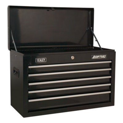 American PRO® Topchest, Mid-Box Chest & Rollcab Stack, 14 Drawer, Black (AP22BSTACK) (Factory Refurbished A)